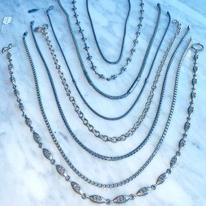 Assorted 925 Silver Royalty Biker Chain Necklace